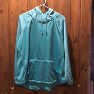 teal hoodie